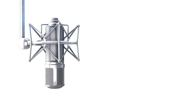 Vintage silver microphone 