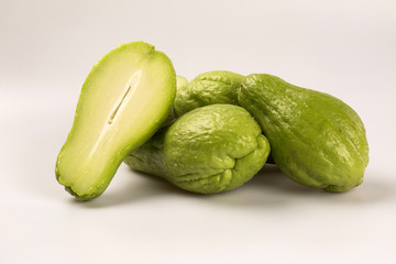 The chayote (Sechium edule) is a vegetable native to south ameri