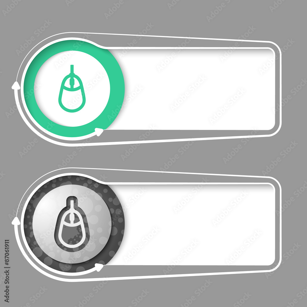 Fototapete Vector frames for your text with abstract sample and mouse