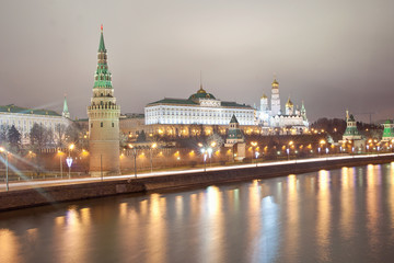 Obraz premium Moscow Kremlin at night. Russia