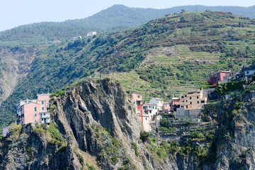 Fototapeta na wymiar The village of Manarola on Cinque Terre