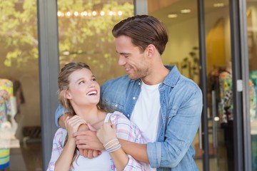 A smiling happy couple 