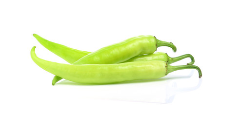 green pepper isolated on white background