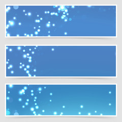 Christmas magical glitter modern flyer set