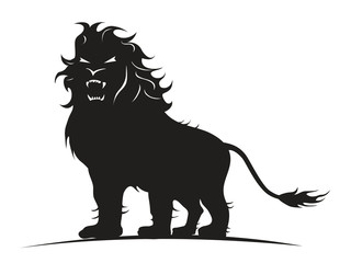 lion standing vector
