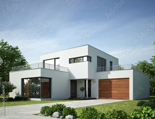 Moderne villa mit garage 2" stockfotos und lizenzfreie bilder auf ... Moderne villa beispiele