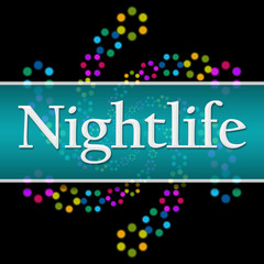 Nightlife Dark Colorful Neon Square Horizontal 