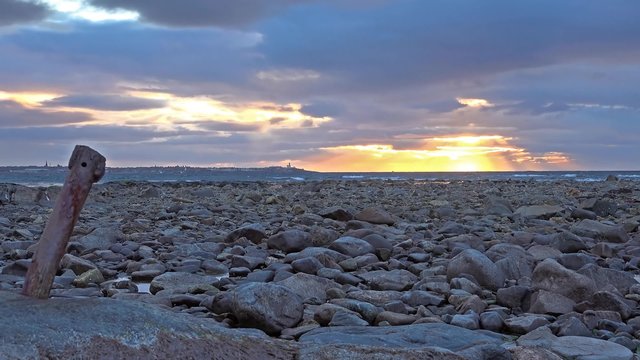 Sunset over Fraserburgh - Scotland - time lapse 