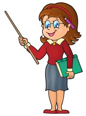 Woman teacher theme image 1