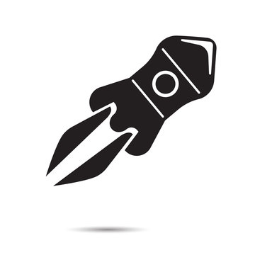 space rocket launching symbol vector sign