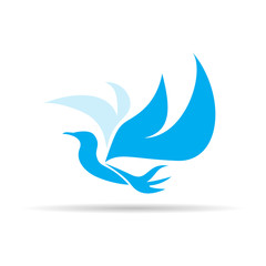 flat bird symbol or sign vector illustration