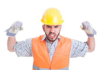 Man construction worker or builder