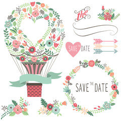 Vintage Flowers Hot Air Balloon