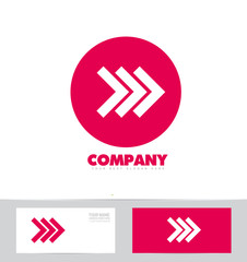 Vector company logo icon element template forward arrow advertising media corporate games