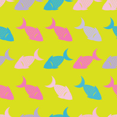 seamless background with fish