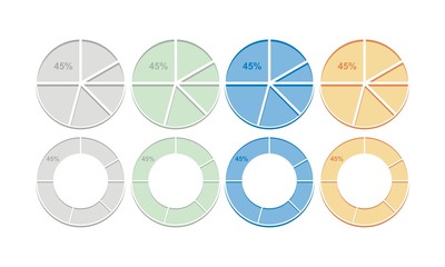 pie charts flat