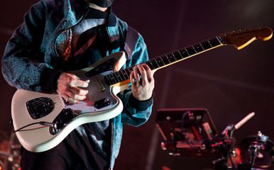 Obraz premium Guitarist on stage
