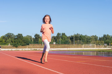 Happy girl run