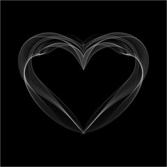 Realistic Smokey Heart Isolated on Black