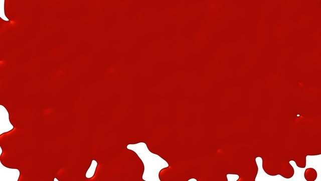 (4K) Rote Farbe l&auml;uft hinunter