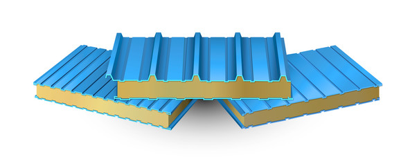 Sandwich panels in vector for roof & walls