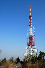 A telecommunications tower