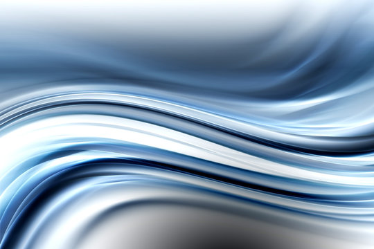 Fototapeta Creative Blue Fractal Waves Art Abstract Design Background