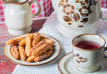Afternoon tea and biscuits