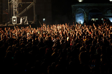Fototapeta na wymiar Crowd at concert