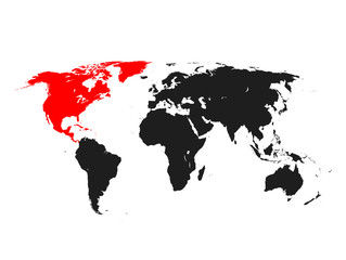 Fototapeta na wymiar map of North America