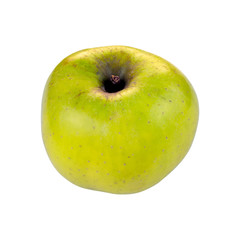 Yellow Renetta Apple on white background