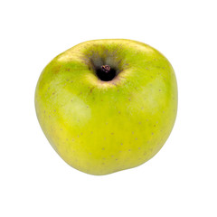 Yellow Renetta Apple on white background
