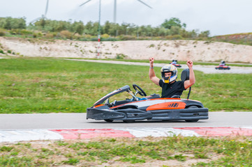 Winner in a karting race