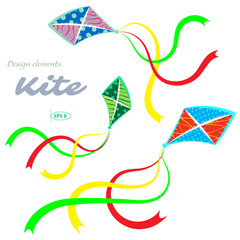 Obraz premium Kites, vector illustration