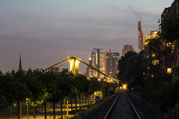 frankfurt downtown germany in the evening
