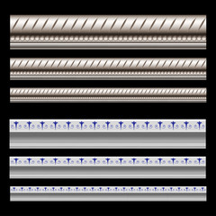 baguette for two types of frames, each in three sizes
