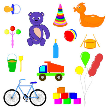 baby items and toys for children of different ages