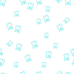 vector seamless tooth pattern - 87085793