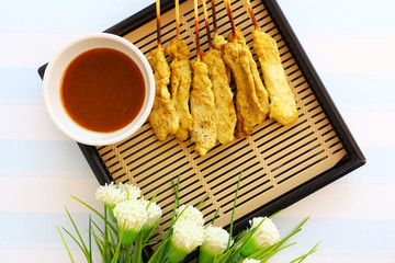 Pork Satay with Peanut Sauce