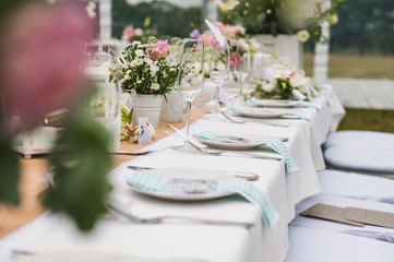 Wedding table setting