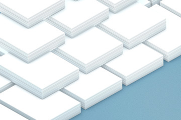 many cards stack of paper template to presentation