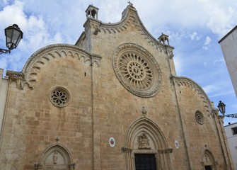 Cathedral in Ostuni (White town) in Puglia, Italy