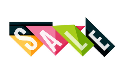 Sale word label banner