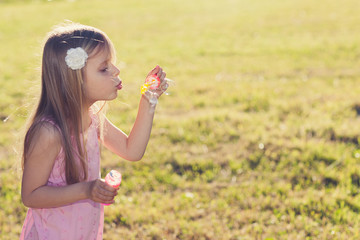 Portrait of a child in the park