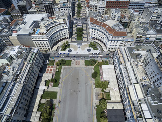 Naklejka premium Aerial view of Aristotelous Square in Thessaloniki. Greece