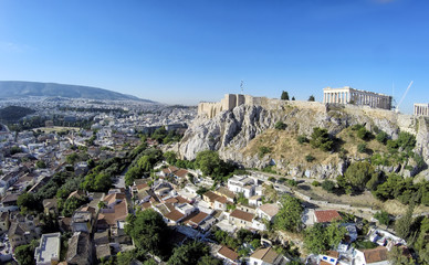 Obraz premium Aerial view of Acropolis in Athens
