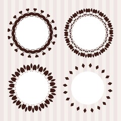 Set of floral vintage frame