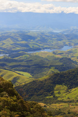 Landscape with hills and river of  National park, Brazil
