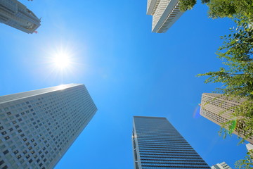 高層ビル・青空