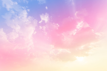 Fototapeta na wymiar Soft cloud background with colorful.